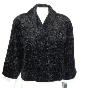 NWT KRISTIN BLAKE NORDSTROM Black 1950s Retro Texture Jacket Small $118.00 /649